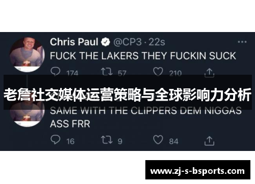老詹社交媒体运营策略与全球影响力分析